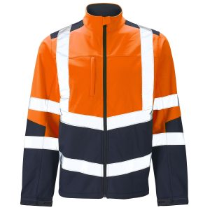 Hi Vis 2 Tone Orange Softshell Jacket